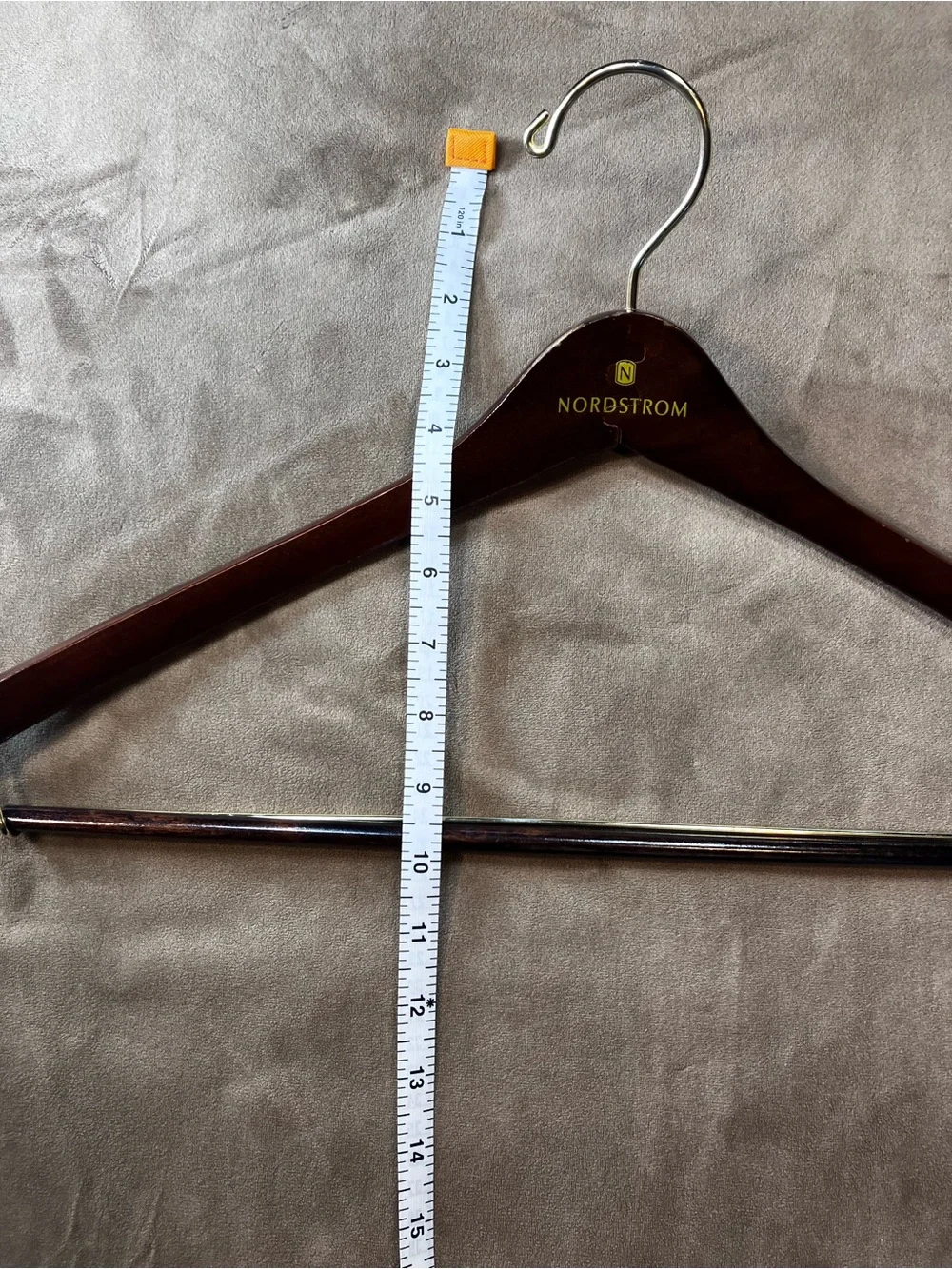Nordstrom Mahogany Wooden Suit and Pant Hangers with Gold Logo